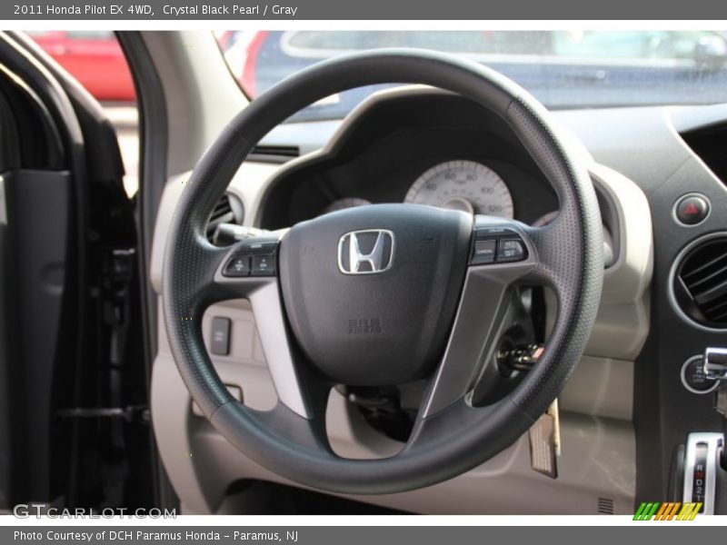 Crystal Black Pearl / Gray 2011 Honda Pilot EX 4WD