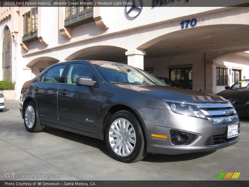 Atlantis Green Metallic / Medium Light Stone 2010 Ford Fusion Hybrid