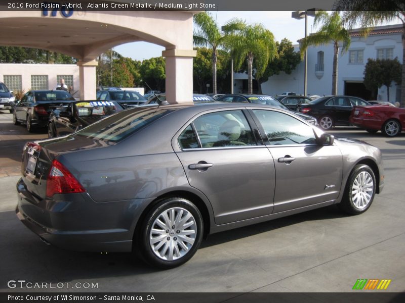 Atlantis Green Metallic / Medium Light Stone 2010 Ford Fusion Hybrid