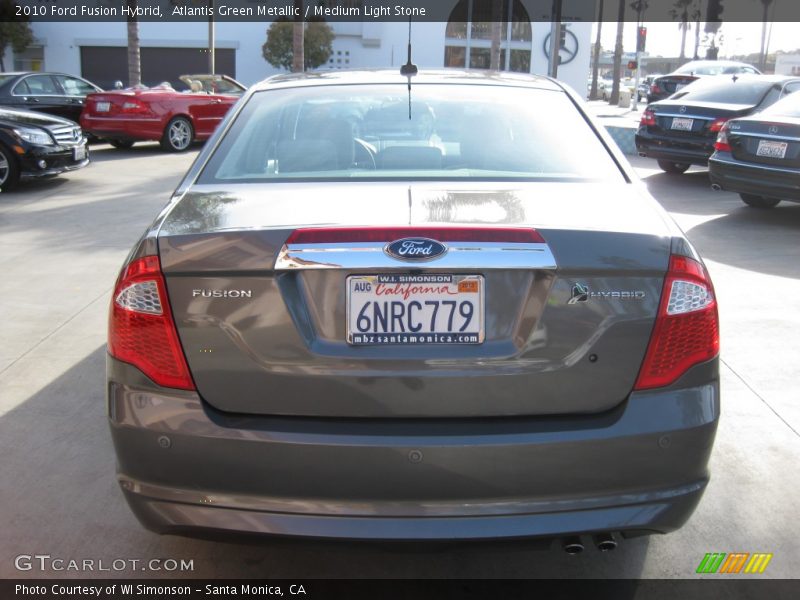 Atlantis Green Metallic / Medium Light Stone 2010 Ford Fusion Hybrid