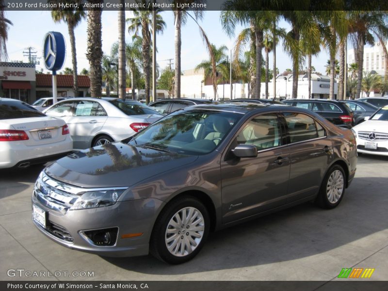Atlantis Green Metallic / Medium Light Stone 2010 Ford Fusion Hybrid