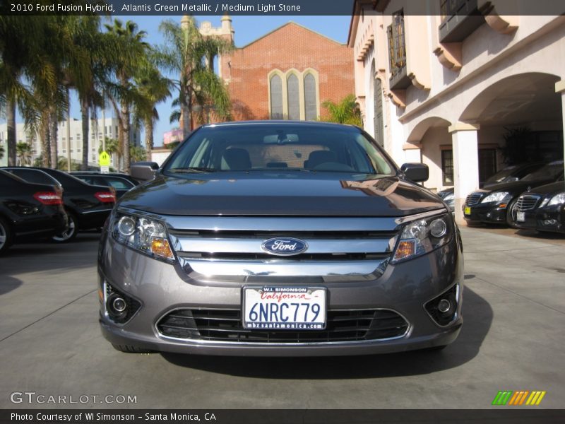 Atlantis Green Metallic / Medium Light Stone 2010 Ford Fusion Hybrid