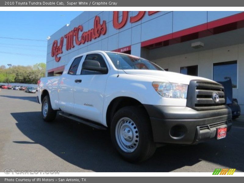Super White / Graphite Gray 2010 Toyota Tundra Double Cab