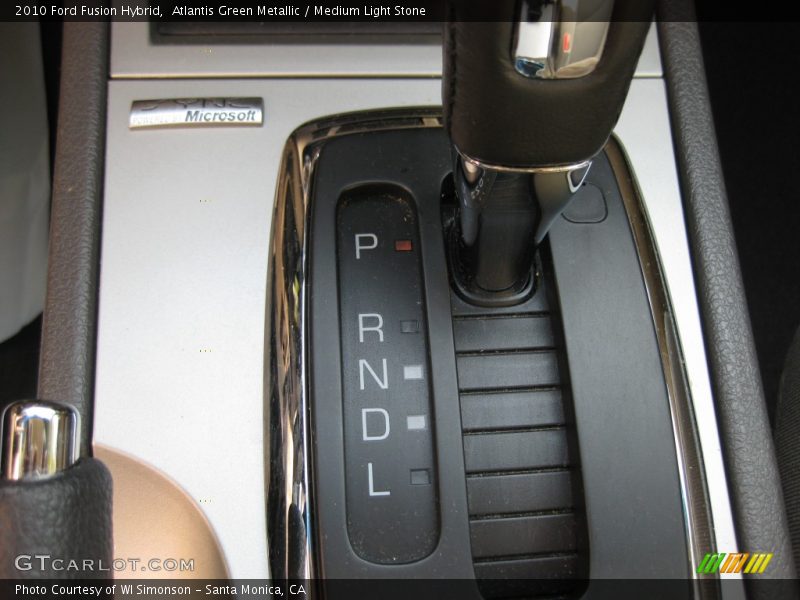 Atlantis Green Metallic / Medium Light Stone 2010 Ford Fusion Hybrid