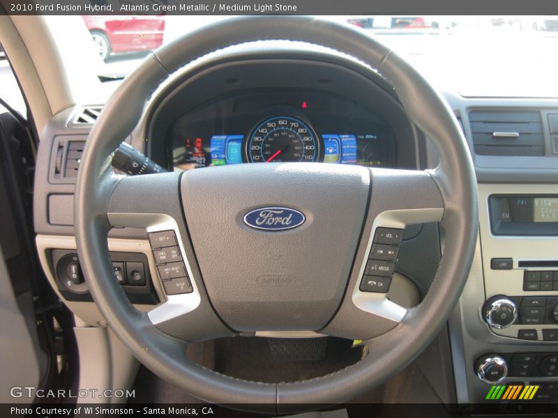 Atlantis Green Metallic / Medium Light Stone 2010 Ford Fusion Hybrid