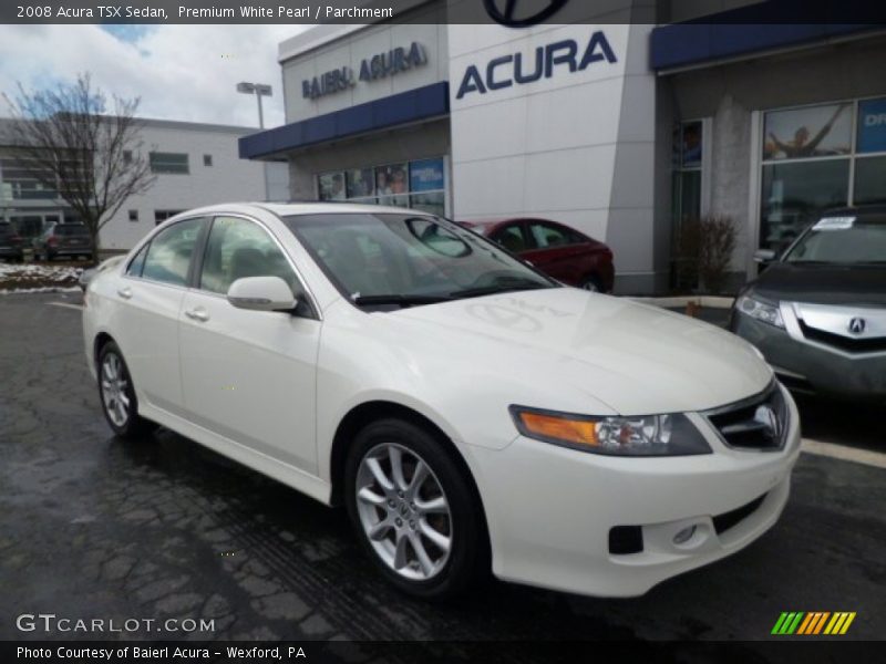 Premium White Pearl / Parchment 2008 Acura TSX Sedan