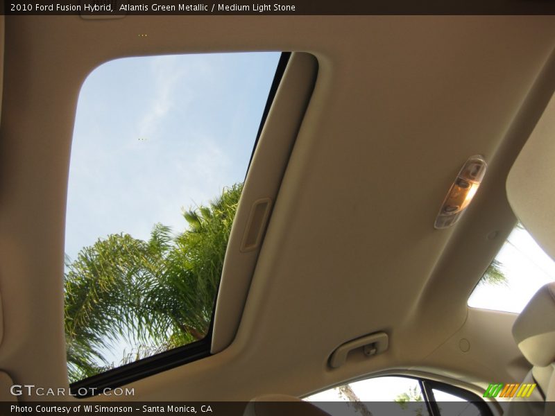 Atlantis Green Metallic / Medium Light Stone 2010 Ford Fusion Hybrid