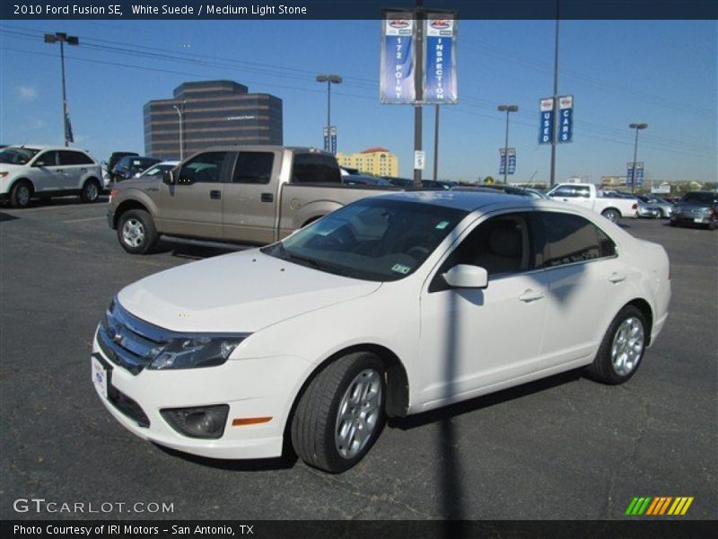 White Suede / Medium Light Stone 2010 Ford Fusion SE
