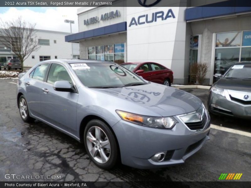 Forged Silver Metallic / Parchment 2012 Acura TSX Sedan