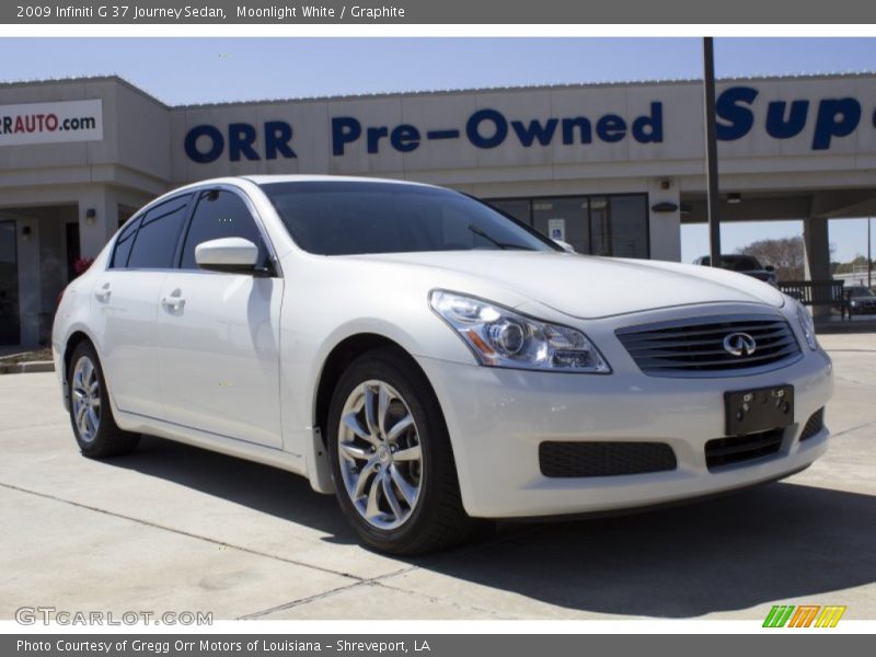 Moonlight White / Graphite 2009 Infiniti G 37 Journey Sedan