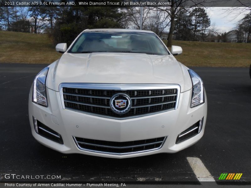 White Diamond Tricoat / Jet Black/Jet Black Accents 2013 Cadillac ATS 3.6L Premium AWD