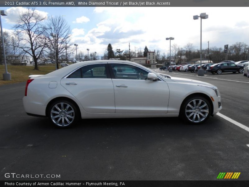 White Diamond Tricoat / Jet Black/Jet Black Accents 2013 Cadillac ATS 3.6L Premium AWD