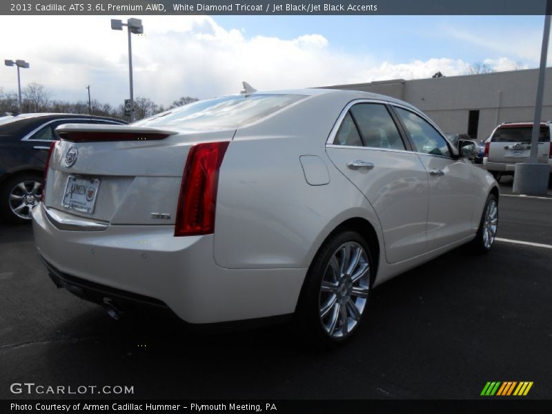 White Diamond Tricoat / Jet Black/Jet Black Accents 2013 Cadillac ATS 3.6L Premium AWD