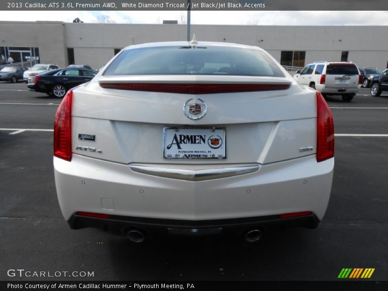 White Diamond Tricoat / Jet Black/Jet Black Accents 2013 Cadillac ATS 3.6L Premium AWD