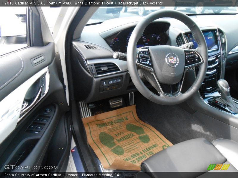 White Diamond Tricoat / Jet Black/Jet Black Accents 2013 Cadillac ATS 3.6L Premium AWD