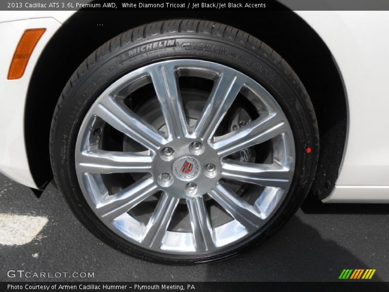 White Diamond Tricoat / Jet Black/Jet Black Accents 2013 Cadillac ATS 3.6L Premium AWD