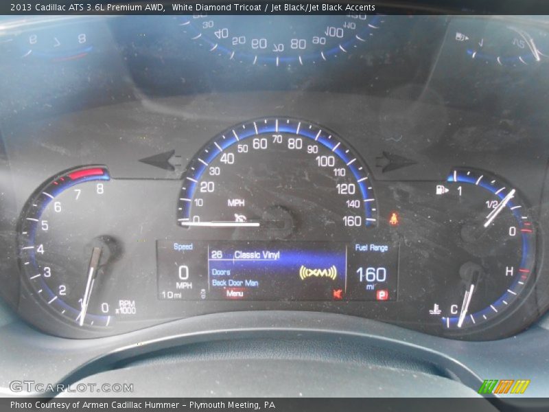 White Diamond Tricoat / Jet Black/Jet Black Accents 2013 Cadillac ATS 3.6L Premium AWD
