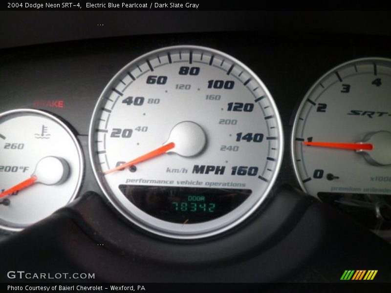 Electric Blue Pearlcoat / Dark Slate Gray 2004 Dodge Neon SRT-4