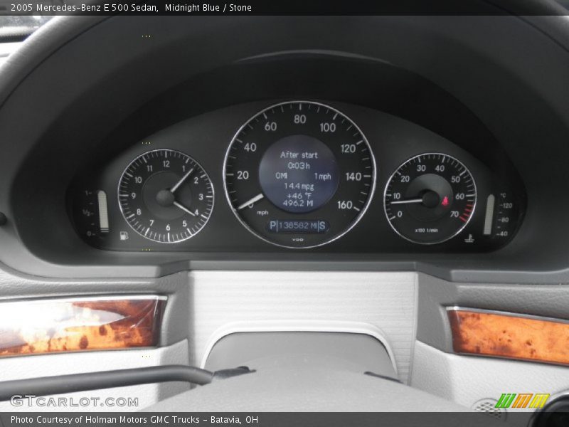 Midnight Blue / Stone 2005 Mercedes-Benz E 500 Sedan
