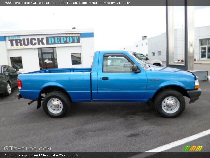Bright Atlantic Blue Metallic / Medium Graphite 2000 Ford Ranger XL Regular Cab