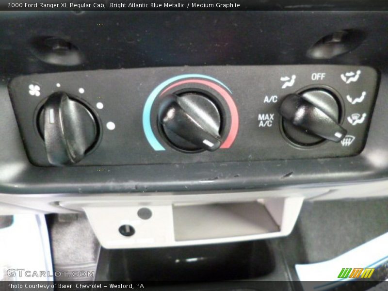 Controls of 2000 Ranger XL Regular Cab