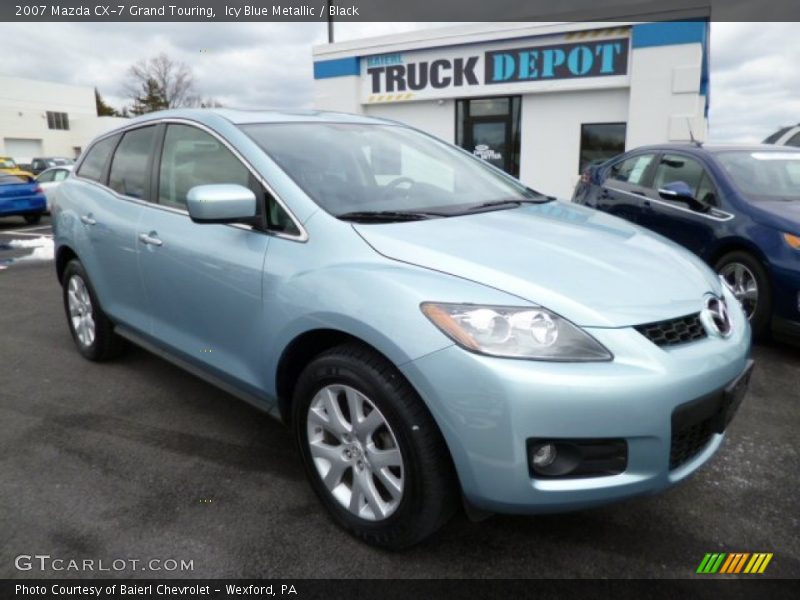 Icy Blue Metallic / Black 2007 Mazda CX-7 Grand Touring