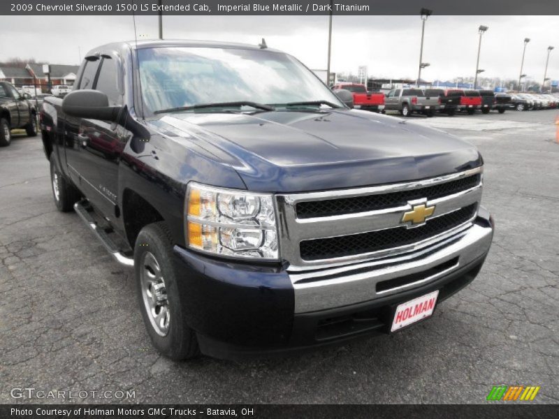 Imperial Blue Metallic / Dark Titanium 2009 Chevrolet Silverado 1500 LS Extended Cab