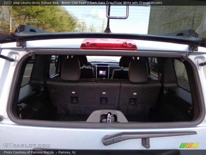 Winter Chill Pearl / Dark Slate Gray/Polar White with Orange Accents 2012 Jeep Liberty Arctic Edition 4x4