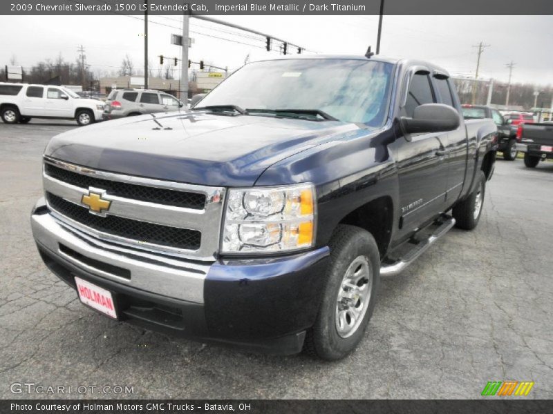 Imperial Blue Metallic / Dark Titanium 2009 Chevrolet Silverado 1500 LS Extended Cab