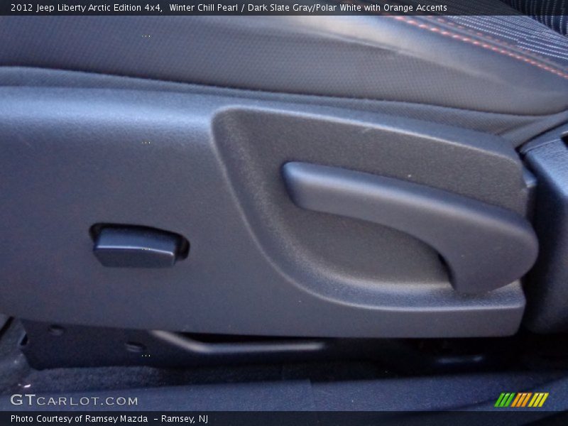 Winter Chill Pearl / Dark Slate Gray/Polar White with Orange Accents 2012 Jeep Liberty Arctic Edition 4x4