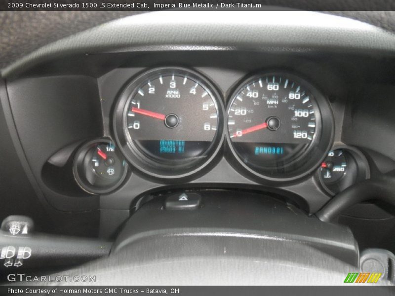Imperial Blue Metallic / Dark Titanium 2009 Chevrolet Silverado 1500 LS Extended Cab
