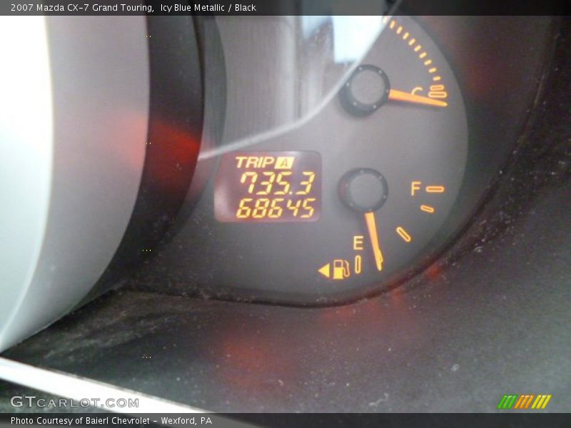 Icy Blue Metallic / Black 2007 Mazda CX-7 Grand Touring