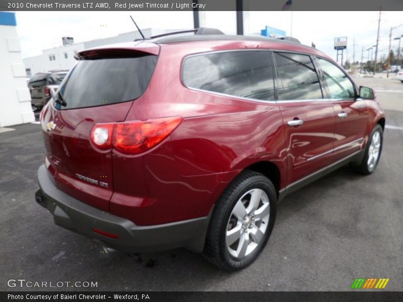 Red Jewel Tintcoat / Light Gray 2010 Chevrolet Traverse LTZ AWD