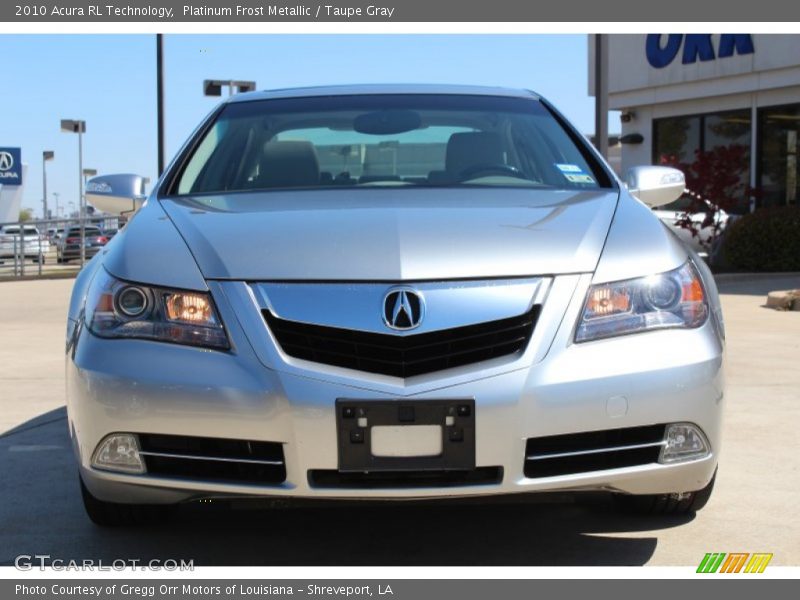 Platinum Frost Metallic / Taupe Gray 2010 Acura RL Technology