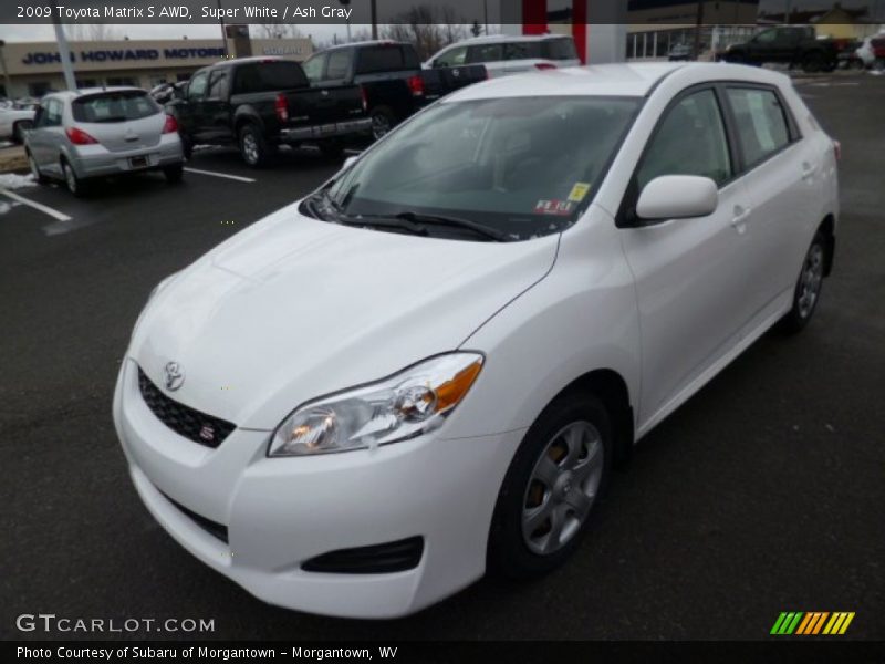 Super White / Ash Gray 2009 Toyota Matrix S AWD