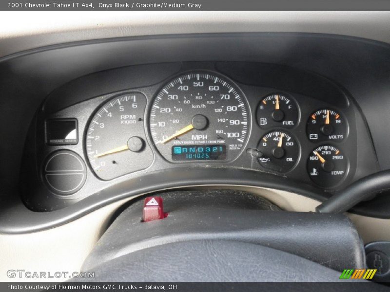 Onyx Black / Graphite/Medium Gray 2001 Chevrolet Tahoe LT 4x4