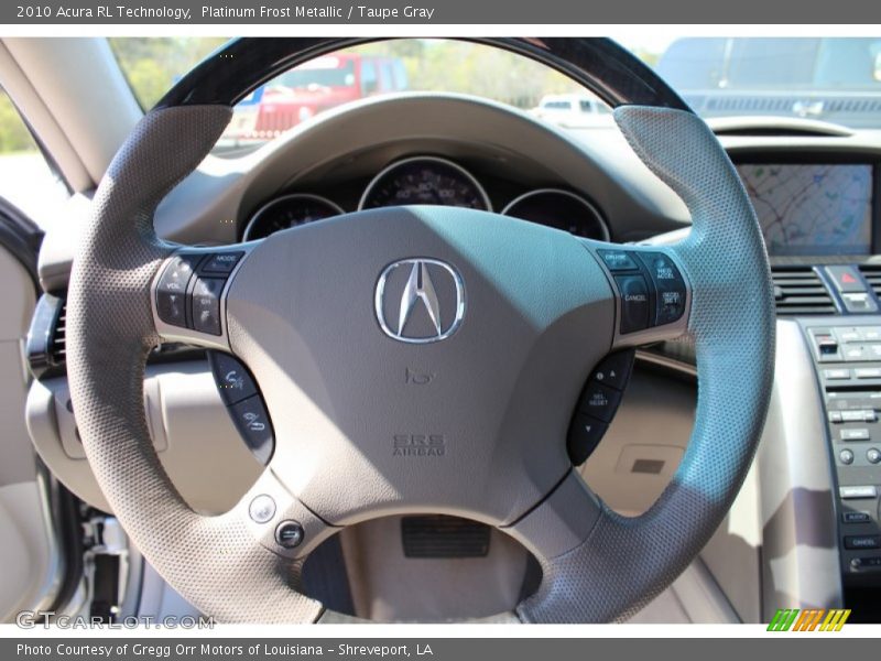 Platinum Frost Metallic / Taupe Gray 2010 Acura RL Technology