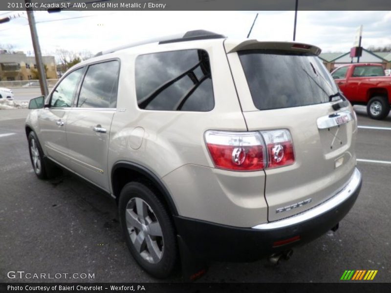 Gold Mist Metallic / Ebony 2011 GMC Acadia SLT AWD
