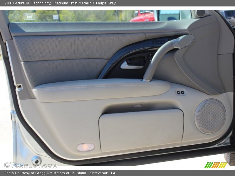 Platinum Frost Metallic / Taupe Gray 2010 Acura RL Technology