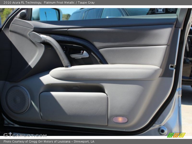 Platinum Frost Metallic / Taupe Gray 2010 Acura RL Technology