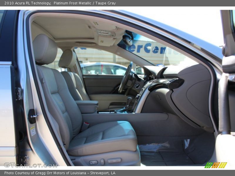 Platinum Frost Metallic / Taupe Gray 2010 Acura RL Technology
