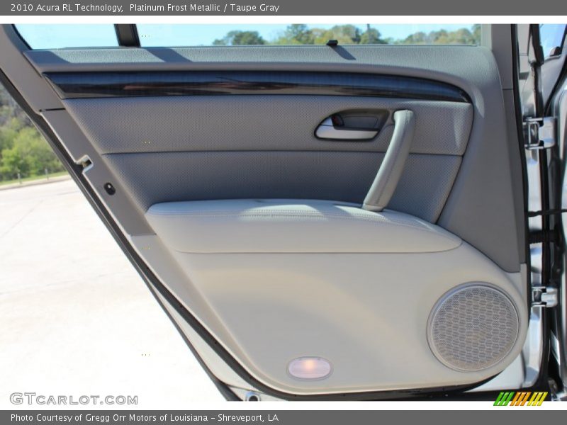 Platinum Frost Metallic / Taupe Gray 2010 Acura RL Technology