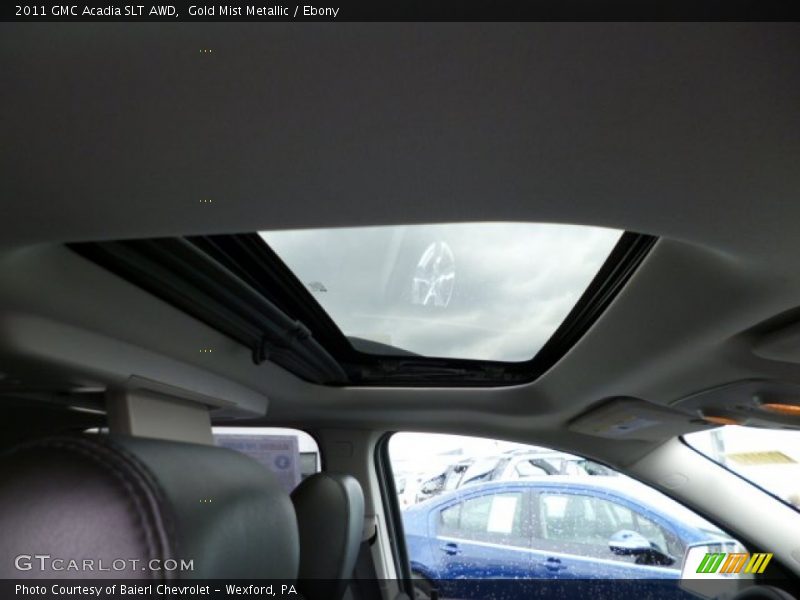Gold Mist Metallic / Ebony 2011 GMC Acadia SLT AWD