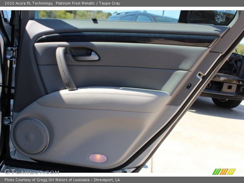 Platinum Frost Metallic / Taupe Gray 2010 Acura RL Technology