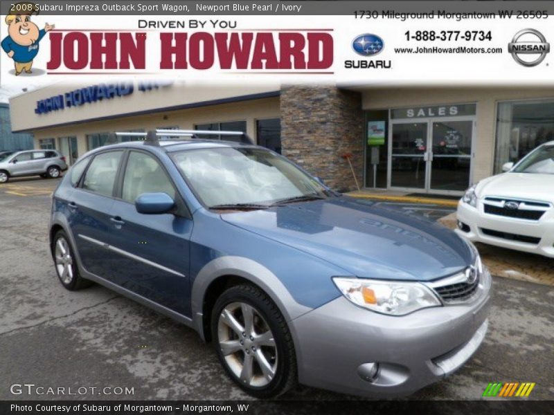 Newport Blue Pearl / Ivory 2008 Subaru Impreza Outback Sport Wagon