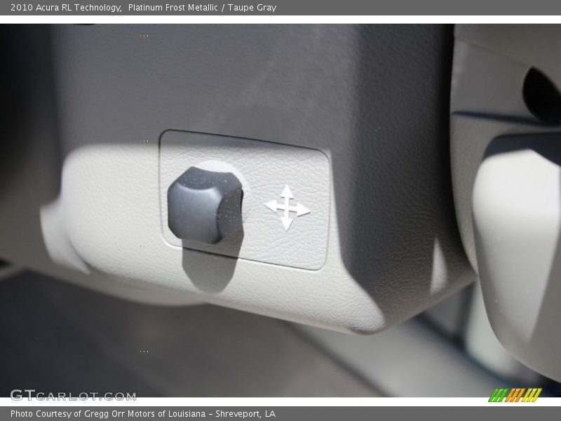 Platinum Frost Metallic / Taupe Gray 2010 Acura RL Technology