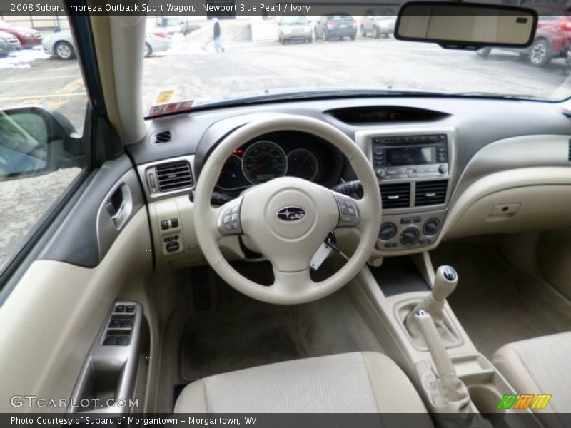 Newport Blue Pearl / Ivory 2008 Subaru Impreza Outback Sport Wagon
