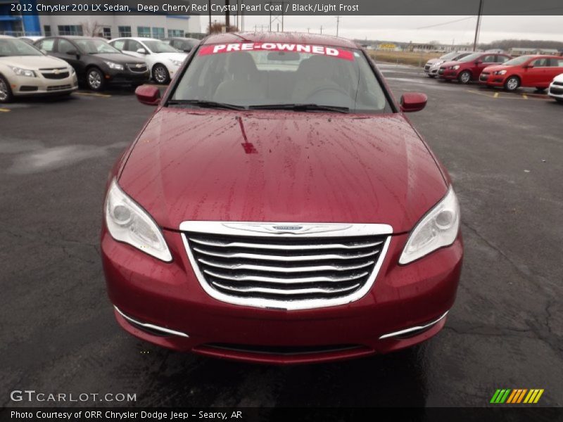 Deep Cherry Red Crystal Pearl Coat / Black/Light Frost 2012 Chrysler 200 LX Sedan