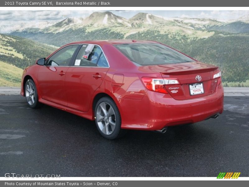 Barcelona Red Metallic / Black 2013 Toyota Camry SE V6