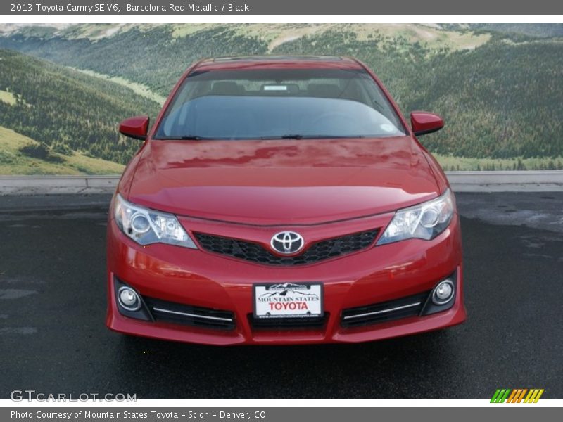 Barcelona Red Metallic / Black 2013 Toyota Camry SE V6